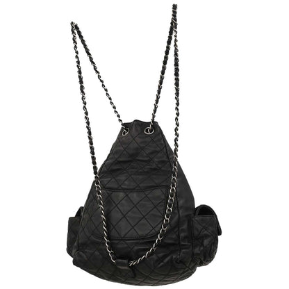 Chanel 2012-2013 Black Lambskin 2way Shoulder Backpack Shoulder Bag