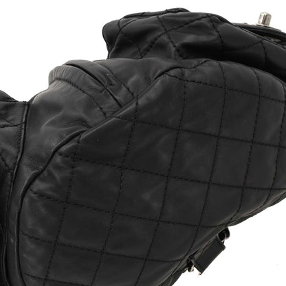 Chanel 2012-2013 Black Lambskin 2way Shoulder Backpack Shoulder Bag