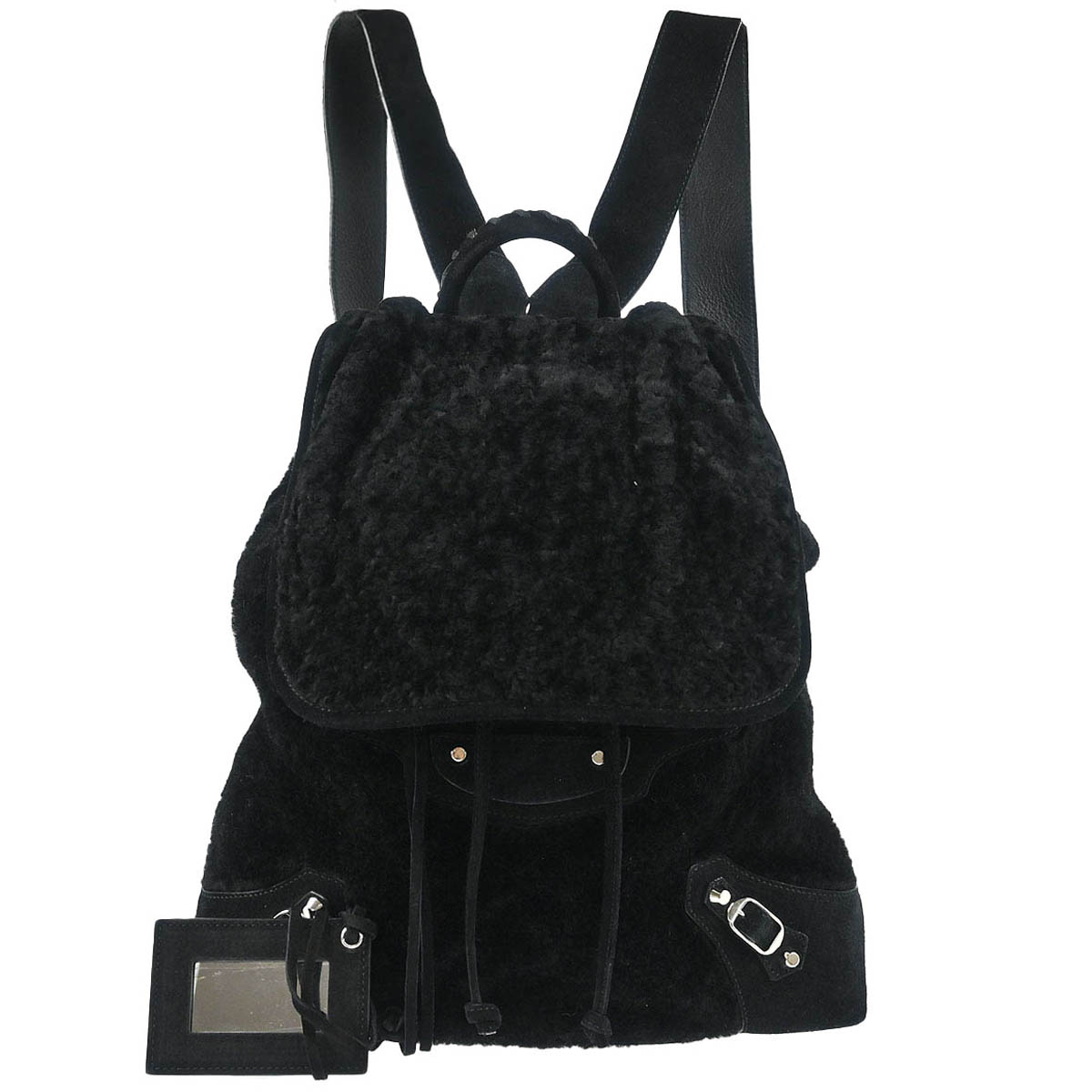 Balenciaga Black Suede Traveler Backpack