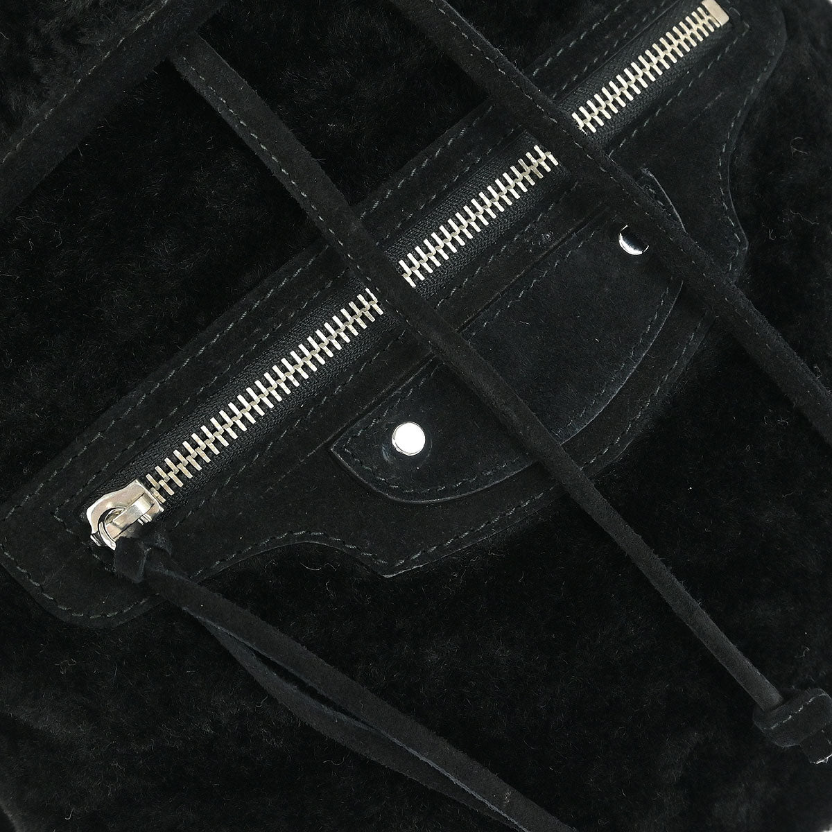 Balenciaga Black Suede Traveler Backpack