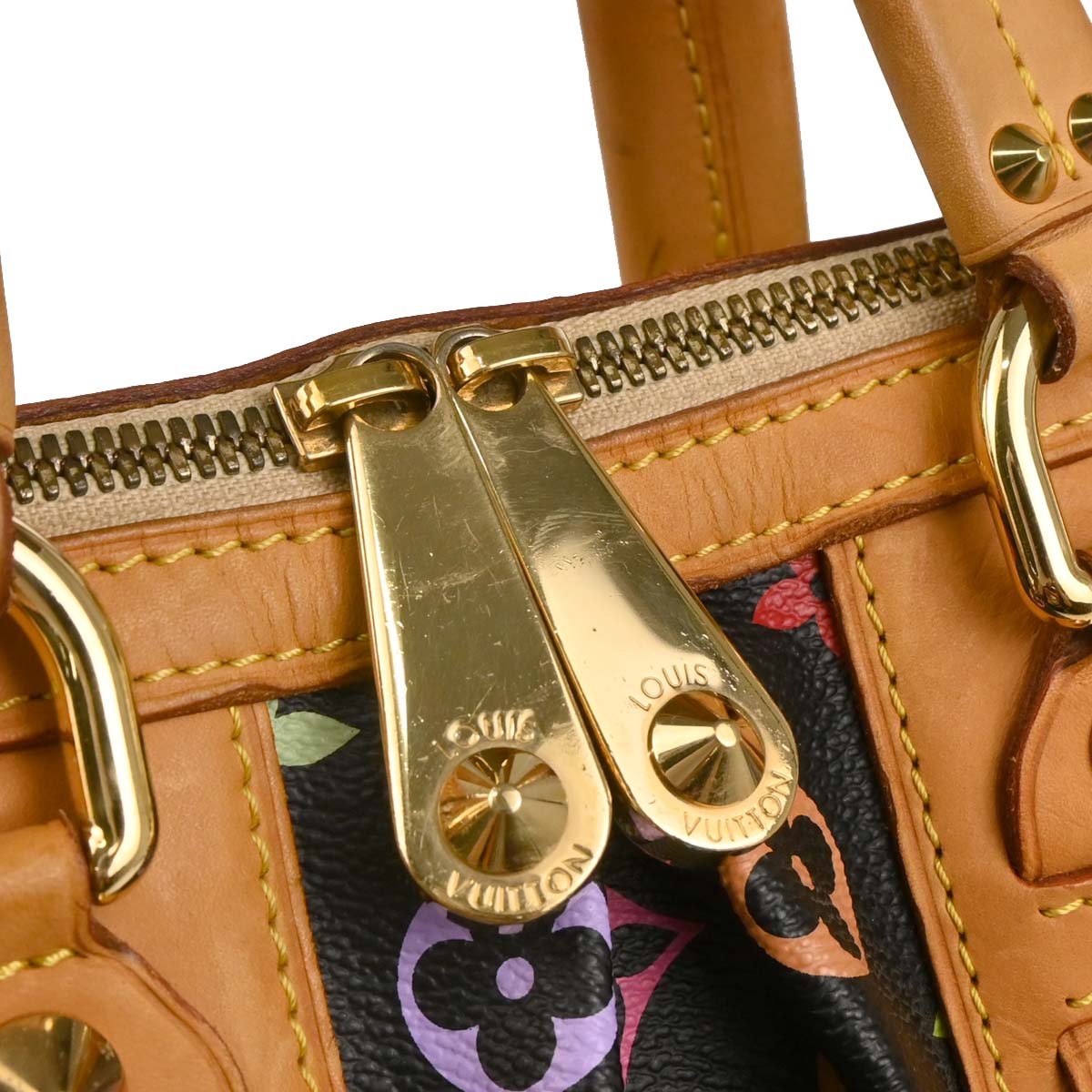 Louis Vuitton 2010 Black Multicolor Courtney MM Handbag M45642