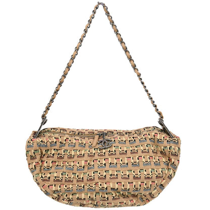 Chanel 2017 Beige Fabric Hobo Shoulder Bag