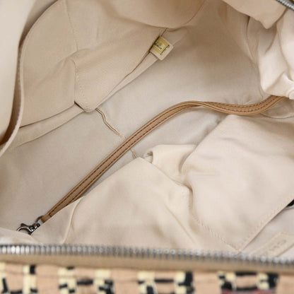 Chanel 2017 Beige Fabric Hobo Shoulder Bag