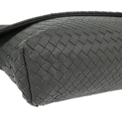 Bottega Veneta Gray Intrecciato Crossbody Shoulder Bag