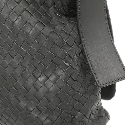Bottega Veneta Gray Intrecciato Crossbody Shoulder Bag