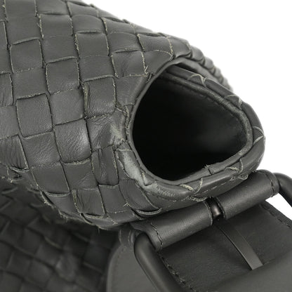 Bottega Veneta Gray Intrecciato Crossbody Shoulder Bag