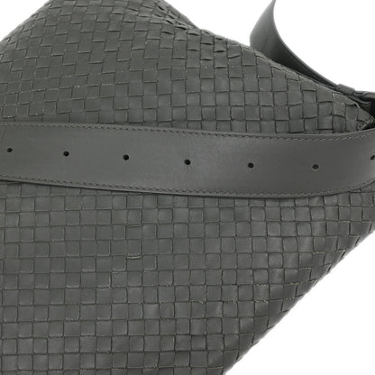 Bottega Veneta Gray Intrecciato Crossbody Shoulder Bag