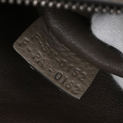 Celine Gray Leather Suede Trapeze 2way Shoulder Handbag