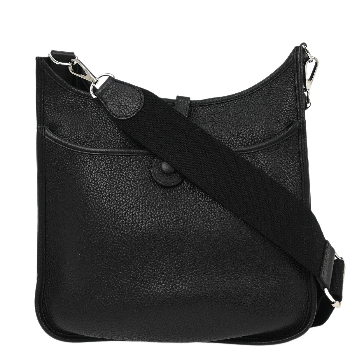 Hermes 2017 Black Taurillon Clemence Evelyne 3 29 PM Shoulder Bag