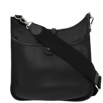 Hermes 2017 Black Taurillon Clemence Evelyne 3 29 PM Shoulder Bag