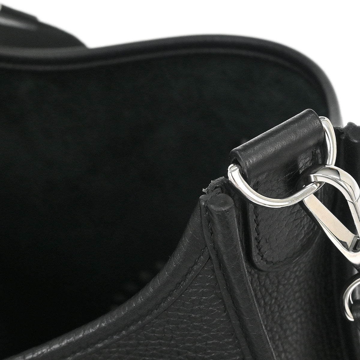 Hermes 2017 Black Taurillon Clemence Evelyne 3 29 PM Shoulder Bag