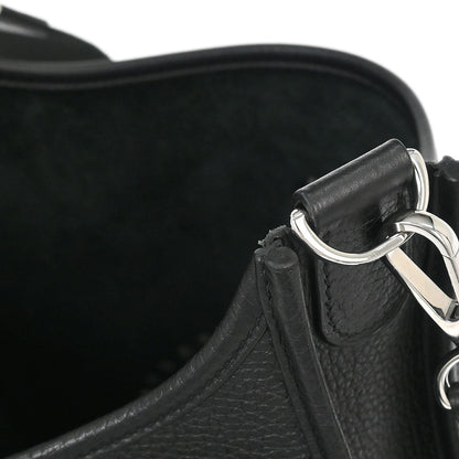 Hermes 2017 Black Taurillon Clemence Evelyne 3 29 PM Shoulder Bag