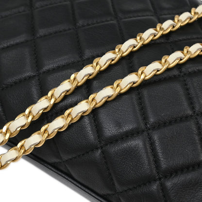 Chanel 2011 Black Lambskin Mademoiselle Lock Shoulder Bag