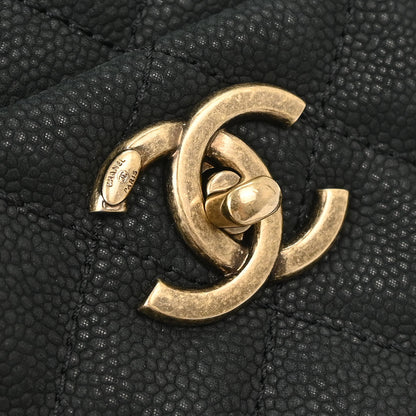 Chanel 2012-2013 Black Caviar 2way Shoulder Handbag