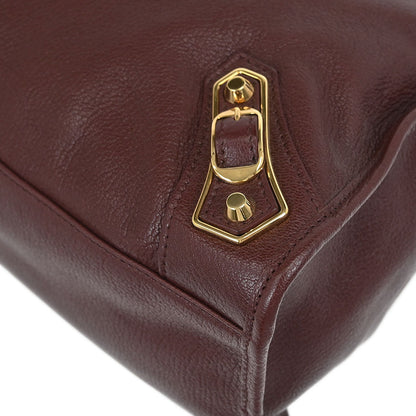 Balenciaga Bordeaux Medium The City 2way Shoulder Handbag