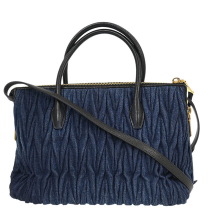 Miu Miu Blue Denim 2way Shoulder Handbag