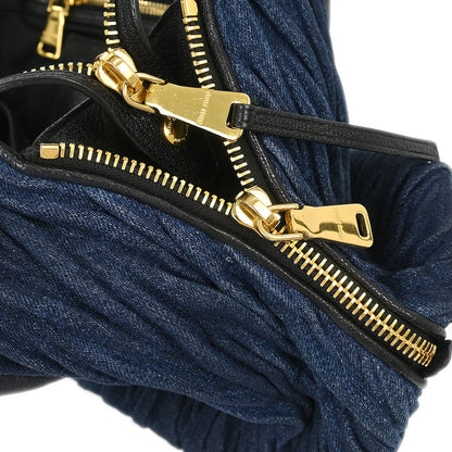 Miu Miu Blue Denim 2way Shoulder Handbag