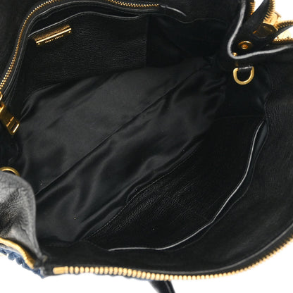 Miu Miu Blue Denim 2way Shoulder Handbag