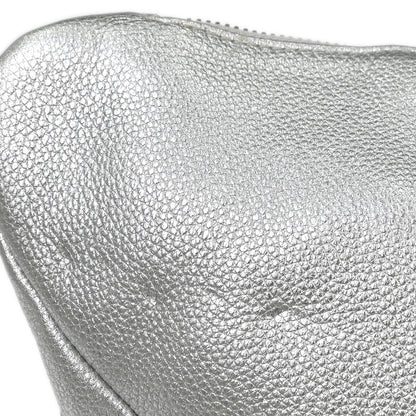 Chanel 2016-2017 Metallic Silver Calfskin Waist Bum Bag