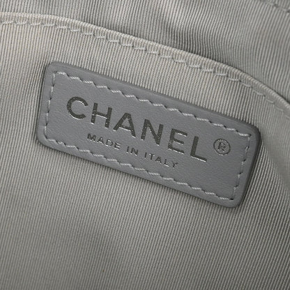 Chanel 2016-2017 Metallic Silver Calfskin Waist Bum Bag