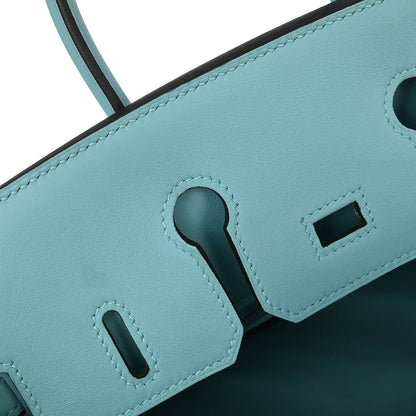 Hermes 2015 Swift Blue Atoll Birkin 25 Handbag