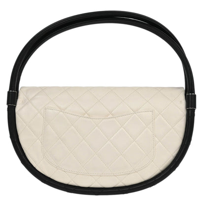 Chanel 2013-2014 White Lambskin Hula Hoop Medium Handbag