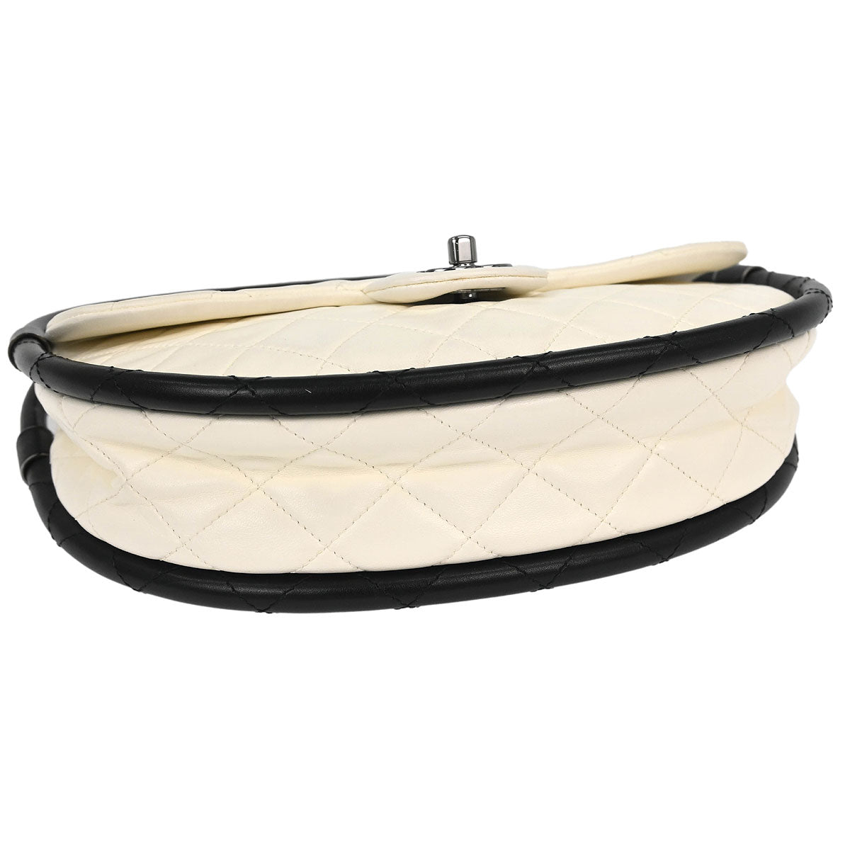 Chanel 2013-2014 White Lambskin Hula Hoop Medium Handbag