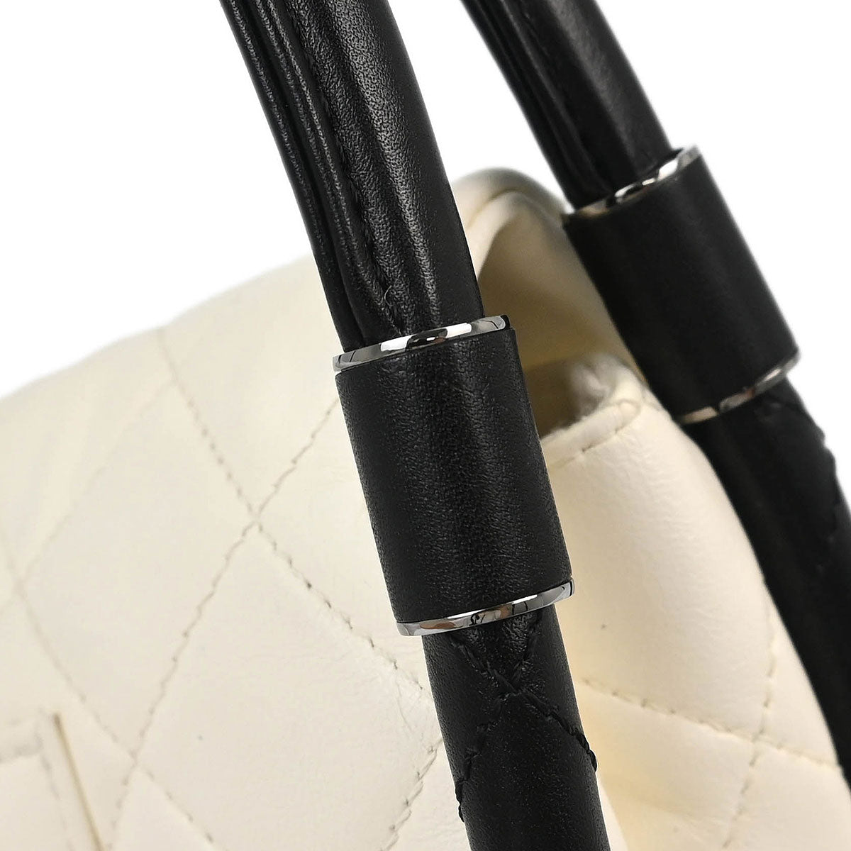 Chanel 2013-2014 White Lambskin Hula Hoop Medium Handbag