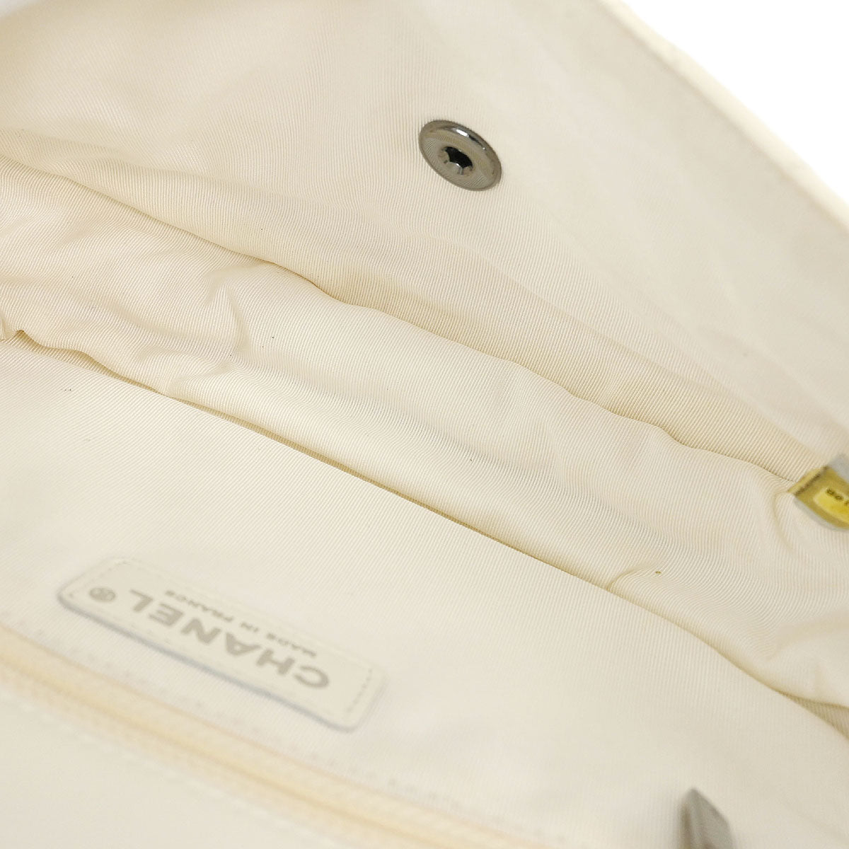 Chanel 2013-2014 White Lambskin Hula Hoop Medium Handbag