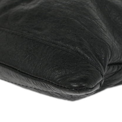 Balenciaga Black Leather Clip L Clutch Bag