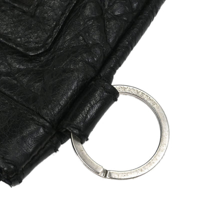Balenciaga Black Leather Clip L Clutch Bag
