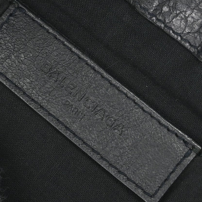 Balenciaga Black Leather Clip L Clutch Bag