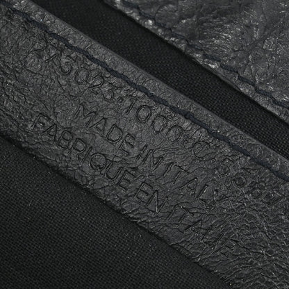 Balenciaga Black Leather Clip L Clutch Bag