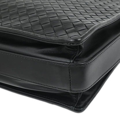 Bottega Veneta Black Intrecciato Business Handbag