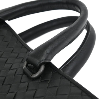 Bottega Veneta Black Intrecciato Business Handbag