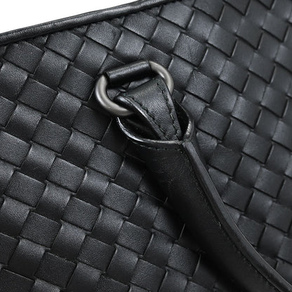 Bottega Veneta Black Intrecciato Business Handbag