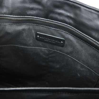 Bottega Veneta Black Intrecciato Business Handbag