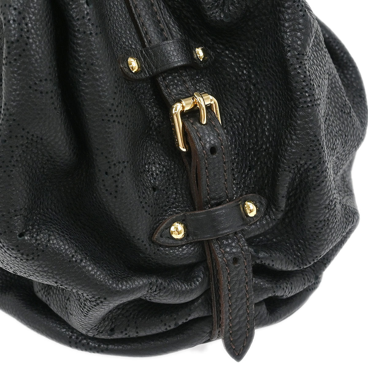 Louis Vuitton 2011 Black Mahina L Hobo Handbag M95765