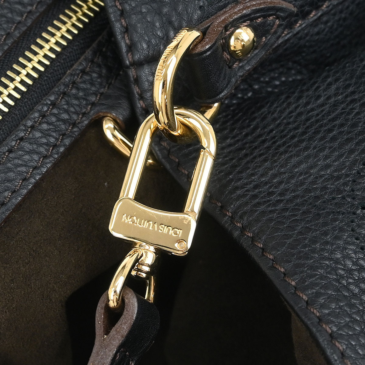 Louis Vuitton 2011 Black Mahina L Hobo Handbag M95765