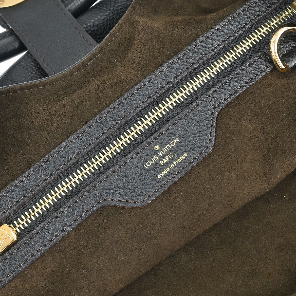 Louis Vuitton 2011 Black Mahina L Hobo Handbag M95765