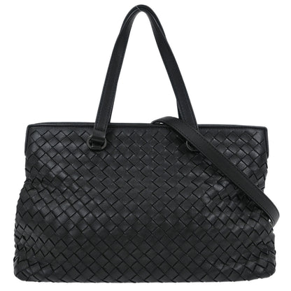 Bottega Veneta Black Intrecciato 2way Shoulder Handbag