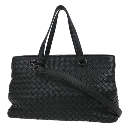 Bottega Veneta Black Intrecciato 2way Shoulder Handbag