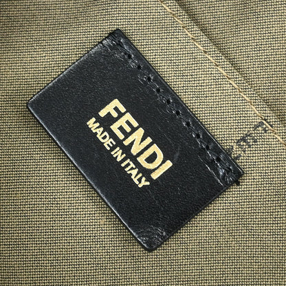 Fendi Black Canvas Zucchino Floral Forever Handbag