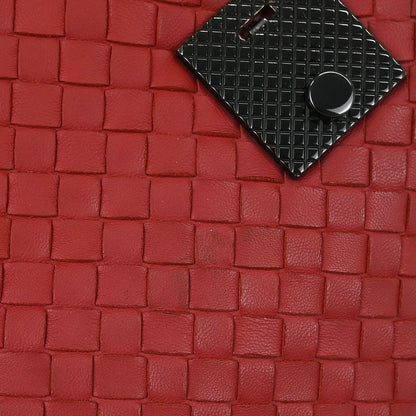 Bottega Veneta Red Intrecciato Handbag