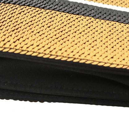 Prada Gold Sequins Satin Shoulder Bag
