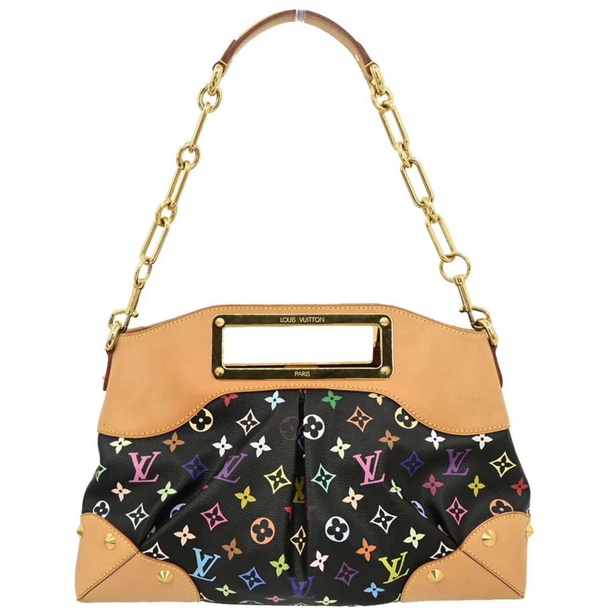 Louis Vuitton 2010 Black Multicolor Judy MM 2way Shoulder Handbag M40256