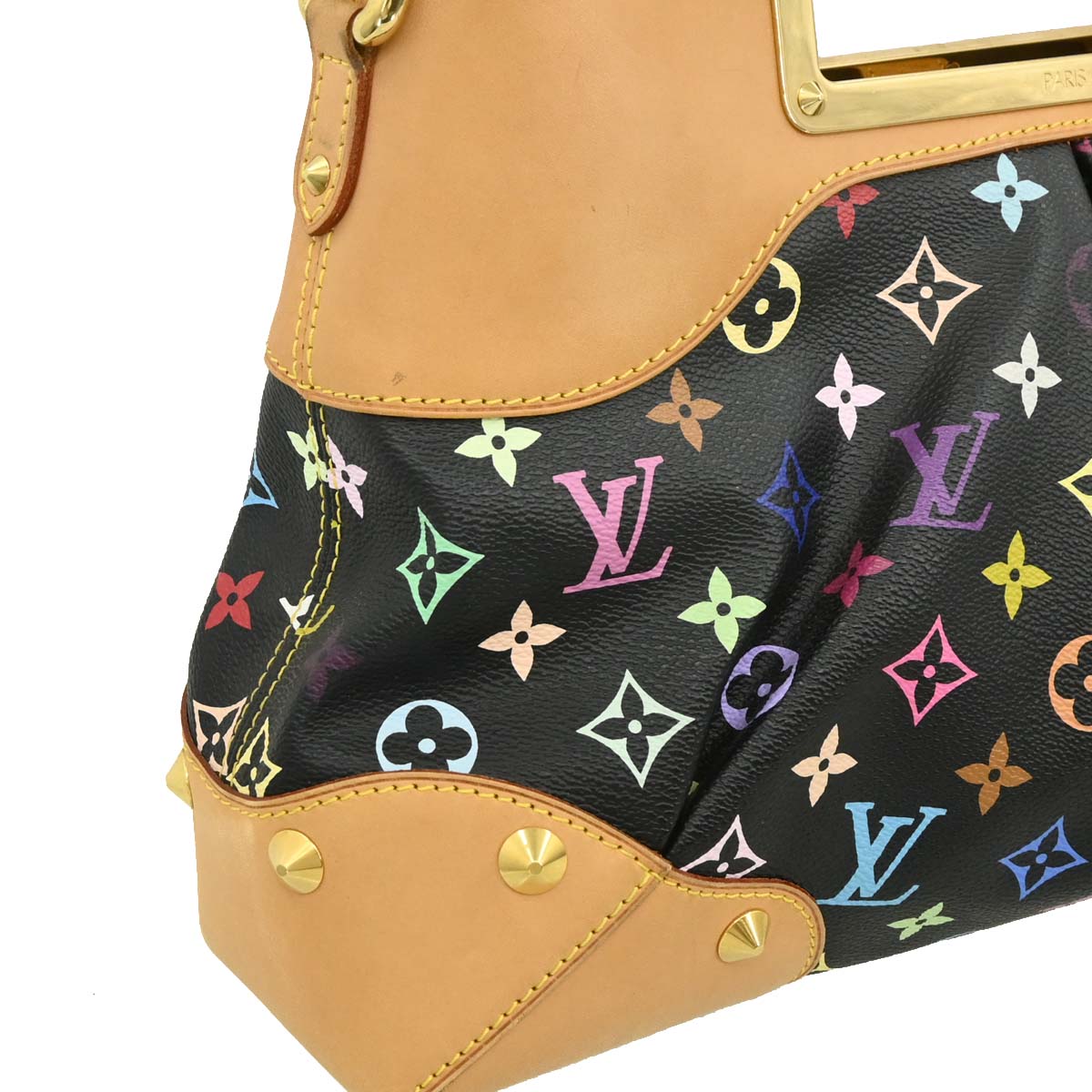 Louis Vuitton 2010 Black Multicolor Judy MM 2way Shoulder Handbag M40256