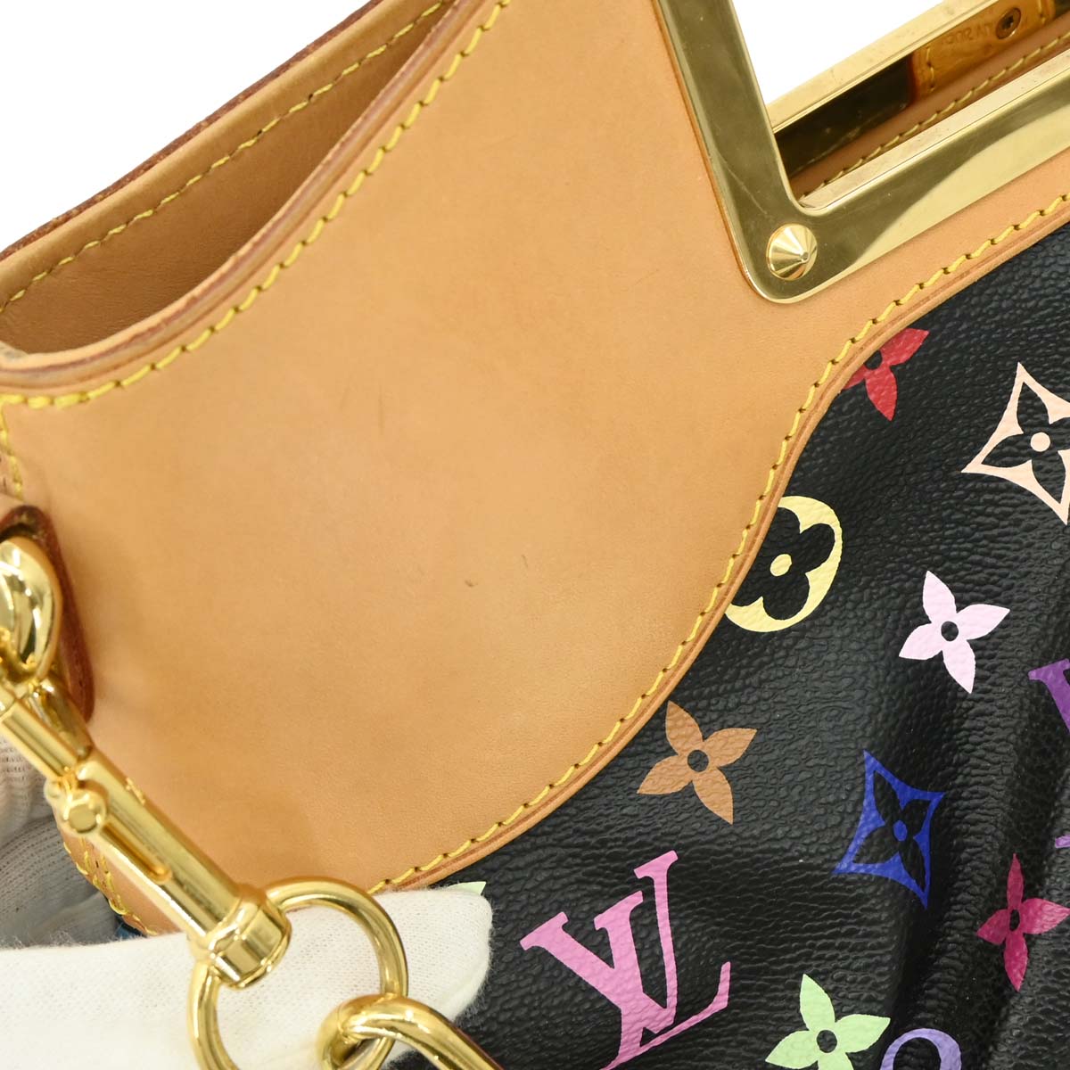 Louis Vuitton 2010 Black Multicolor Judy MM 2way Shoulder Handbag M40256