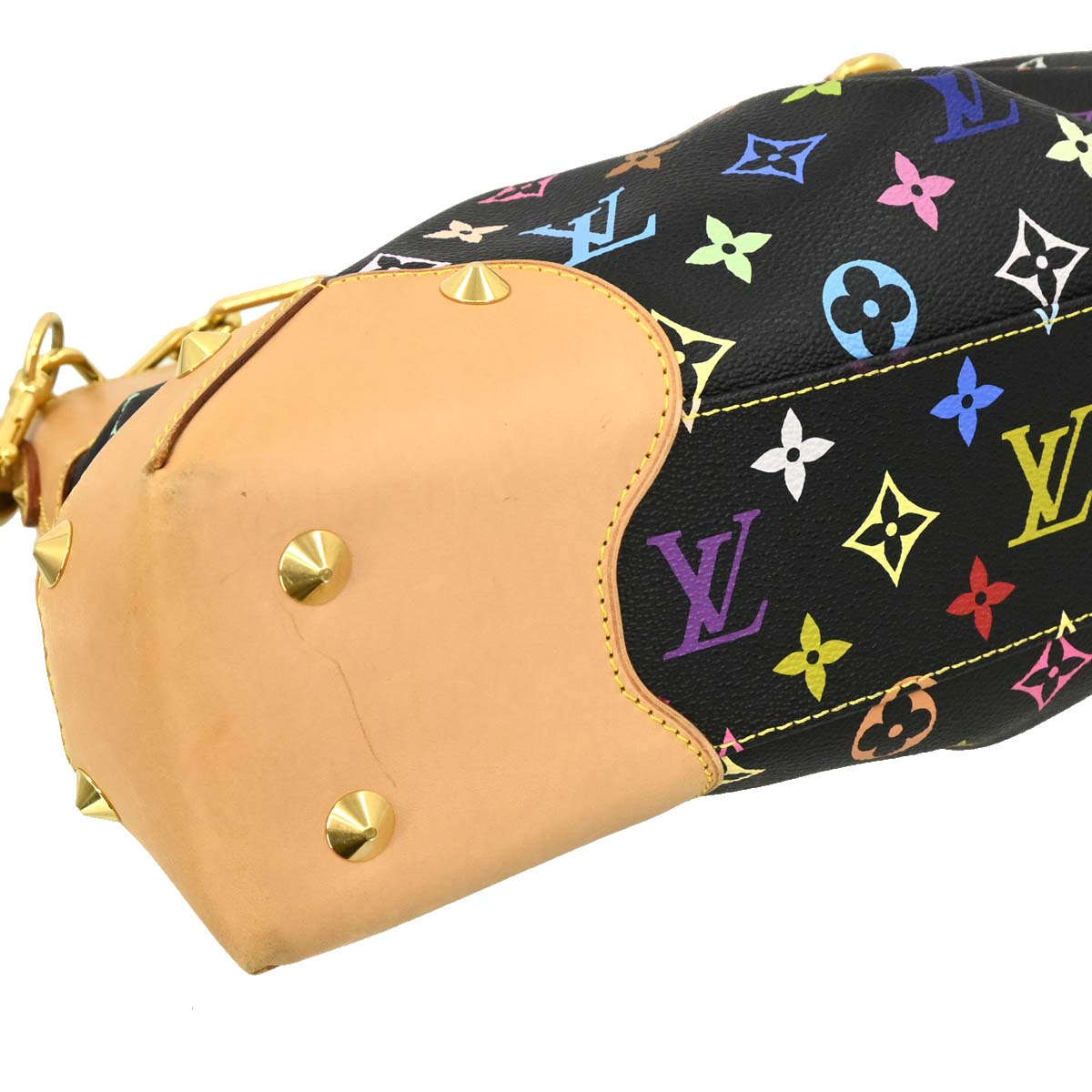 Louis Vuitton 2010 Black Multicolor Judy MM 2way Shoulder Handbag M40256