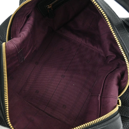 Loewe * 2011 Black Leather Ostrich May 36 2way Shoulder Handbag